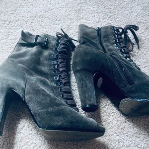Sam Edelman Belmont grey platform booties size 6